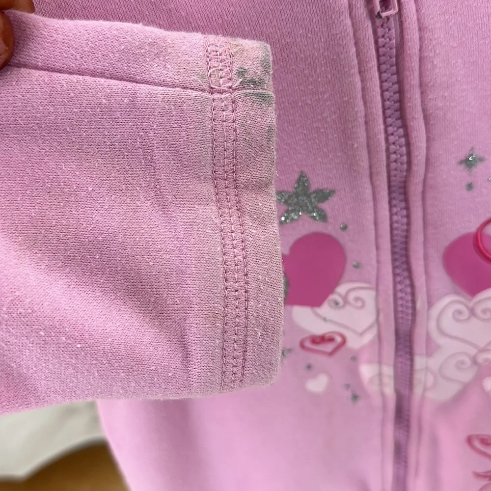 Disney True Princess Embroidered Lined‎ zip Hoodie girls 7/8